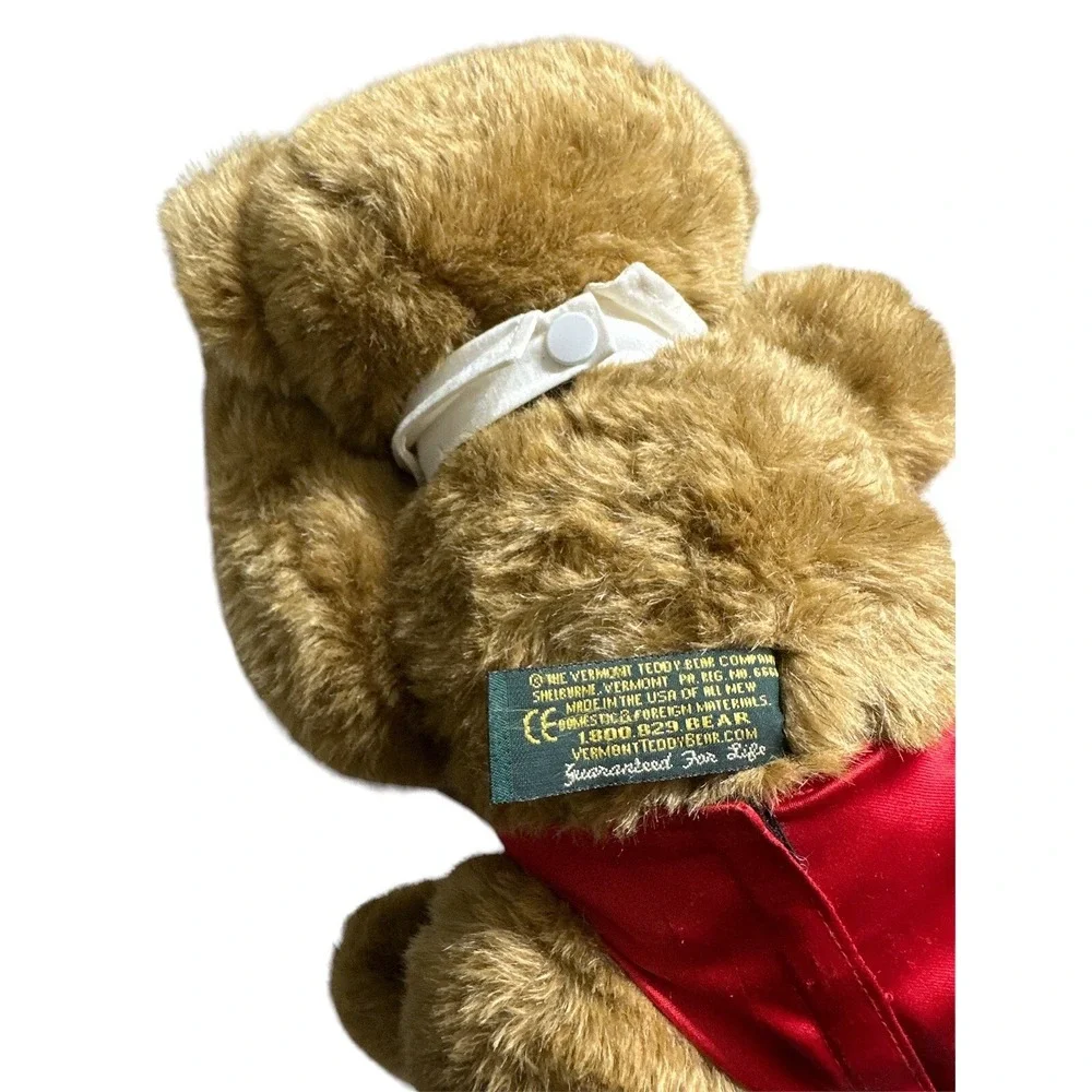 Authentic Vermont Teddy Bear With Moveable Limbs And Head Handmade In Vermont